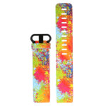 Fb.r38.g Main Paint Splatter StrapsCo Patterned Silicone Rubber Watch Band Strap For Fitbit Charge 3