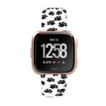 Fb.r39.b Main Paw Print StrapsCo Patterned Rubber Watch Band Strap For Fitbit Versa