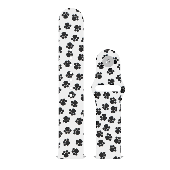 Fb.r39.b Up Paw Print StrapsCo Patterned Rubber Watch Band Strap For Fitbit Versa