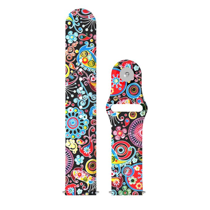 Fb.r39.c Up Psychedelic StrapsCo Patterned Rubber Watch Band Strap For Fitbit Versa