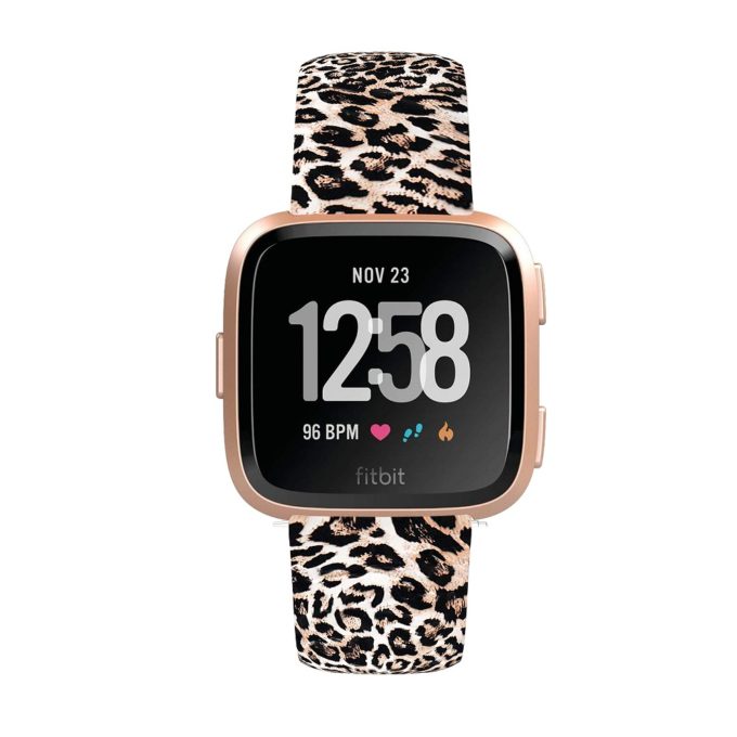 Fb.r39.d Main Leopard StrapsCo Patterned Rubber Watch Band Strap For Fitbit Versa