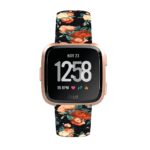 Fb.r39.f Main Roses StrapsCo Patterned Rubber Watch Band Strap For Fitbit Versa