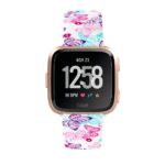 Fb.r39.g Main Butterfly StrapsCo Patterned Rubber Watch Band Strap For Fitbit Versa