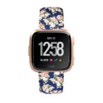 Fb.r39.i Main Peonies StrapsCo Patterned Rubber Watch Band Strap For Fitbit Versa
