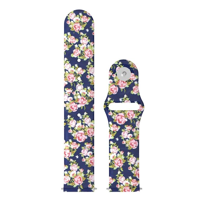 Fb.r39.i Up Peonies StrapsCo Patterned Rubber Watch Band Strap For Fitbit Versa