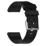 Fb.r44.1 Back Black StrapsCo Perforated Silicone Rubber Watch Band Strap For Fitbit Versa