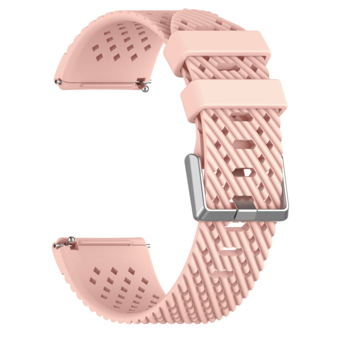 Fb.r44.13a Back Light Pink StrapsCo Perforated Silicone Rubber Watch Band Strap For Fitbit Versa
