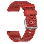 Fb.r44.6 Back Red StrapsCo Perforated Silicone Rubber Watch Band Strap For Fitbit Versa