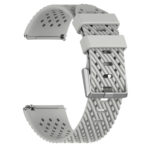 Fb.r44.7 Back Grey StrapsCo Perforated Silicone Rubber Watch Band Strap For Fitbit Versa