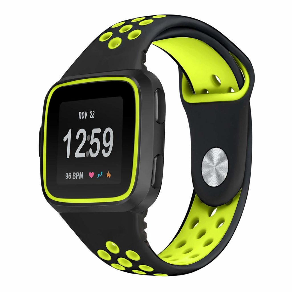 Perforated Rubber Strap with Protective Case for Fitbit Versa | StrapsCo