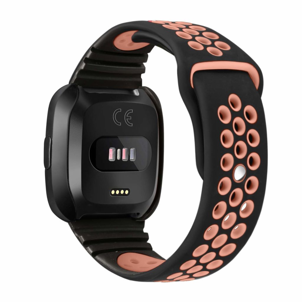 Perforated Rubber Strap with Protective Case for Fitbit Versa | StrapsCo