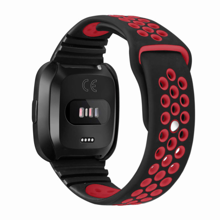 Perforated Rubber Strap with Protective Case for Fitbit Versa | StrapsCo