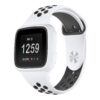 Fb.r47.22.1 Main White & Black StrapsCo Perforated Rubber Watch Band Strap For Fitbit Versa