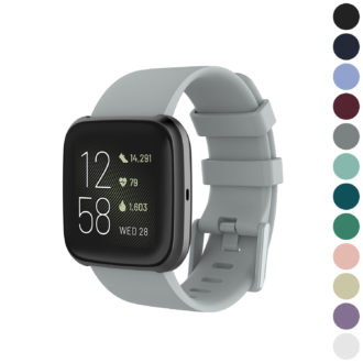Fb.r48.7 Gallery Grey StrapsCo Silicone Rubber Watch Band Strap For Fitbit Versa