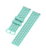 Fb.r49.11 Angle Mint Green StrapsCo Perforated Silicone Rubber Watch Band Strap For Fitbit Versa