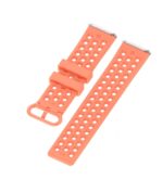 Fb.r49.12 Angle Pink Orange StrapsCo Perforated Silicone Rubber Watch Band Strap For Fitbit Versa