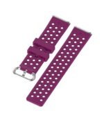 Fb.r49.18 Angle Purple StrapsCo Perforated Silicone Rubber Watch Band Strap For Fitbit Versa