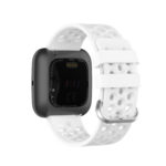 Fb.r49.22 Back White StrapsCo Perforated Silicone Rubber Watch Band Strap For Fitbit Versa