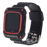 Fb.r50.1.6 Main Black & Red StrapsCo Silicone Rubber Watch Band Strap With 2 Pronged Buckle For Fitbit Versa