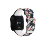 Fb.r51.b Back Peonies StrapsCo Silicone Rubber Watch Band Strap With Floral Pattern For Fitbit Versa
