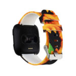 Fb.r51.d Back Sunflowers StrapsCo Silicone Rubber Watch Band Strap With Floral Pattern For Fitbit Versa