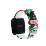 Fb.r51.e Back Green Floral StrapsCo Silicone Rubber Watch Band Strap With Floral Pattern For Fitbit Versa