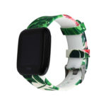 Fb.r51.e Main Green Floral StrapsCo Silicone Rubber Watch Band Strap With Floral Pattern For Fitbit Versa