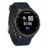 G.r3.5a.1 Front Dark Blue & Black Silicone Strap For Garmin Forerunner 3