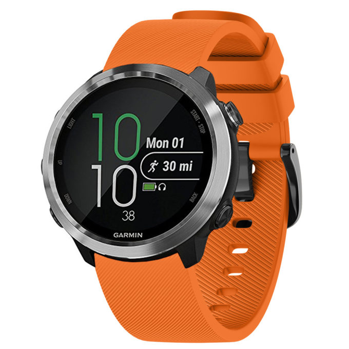 G.r51.12 Main Orange StrapsCo Silicone Rubber Watch Band Strap For Garmin Vivomove, Vivoactive & Forerunner