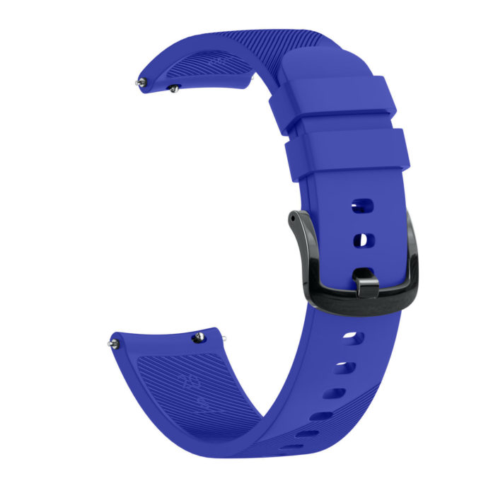 G.r51.5 Back Blue StrapsCo Silicone Rubber Watch Band Strap For Garmin Vivomove, Vivoactive & Forerunner
