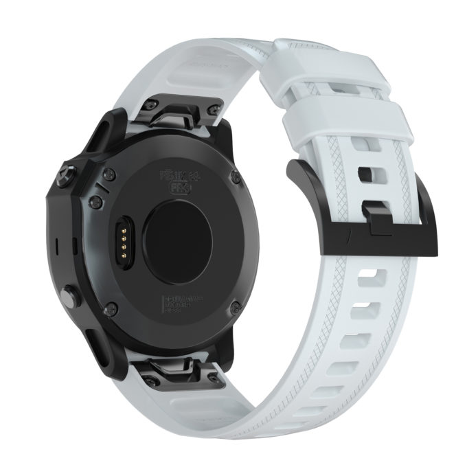 G.r52.22 Back White StrapsCo QuickFit 20 Silicone Rubber Watch Band Strap For Garmin Fenix 6S