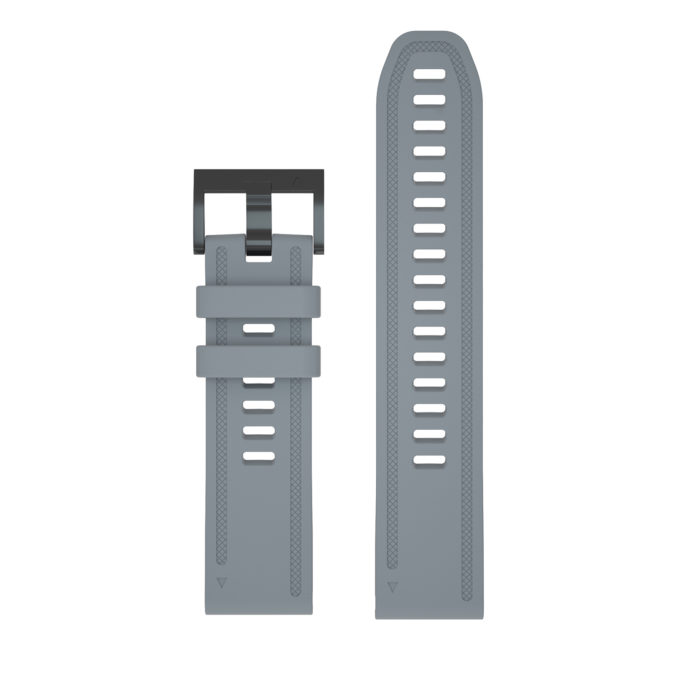 G.r52.7 Up Grey StrapsCo QuickFit 20 Silicone Rubber Watch Band Strap For Garmin Fenix 6S
