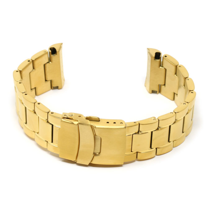 M.sk4.yg Main Yellow Gold StrapsCo Stainless Steel Metal Watch Band Strap Bracelet For Seiko Turtle