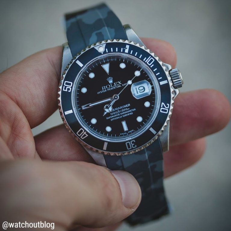 Fitted Camo Rubber Strap for Rolex StrapsCo