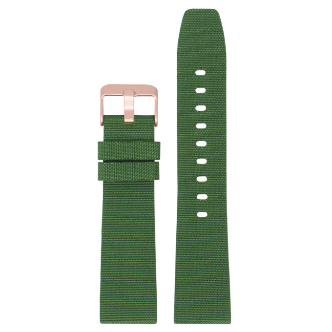 Fb.ny12.11.rg Up Green (Rose Gold Buckle) StrapsCo Nylon Watch Band Strap For Fitbit Versa Versa 2 Lite