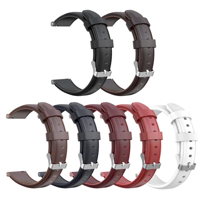 G.l4 All Colour StrapsCo Leather Watch Band Strap For Garmin Forerunner 245 & Vivoactive 3