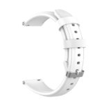 G.l4.22 Back White StrapsCo Leather Watch Band Strap For Garmin Forerunner 245 & Vivoactive 3
