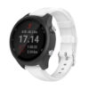 G.l4.22 Main White StrapsCo Leather Watch Band Strap For Garmin Forerunner 245 & Vivoactive 3