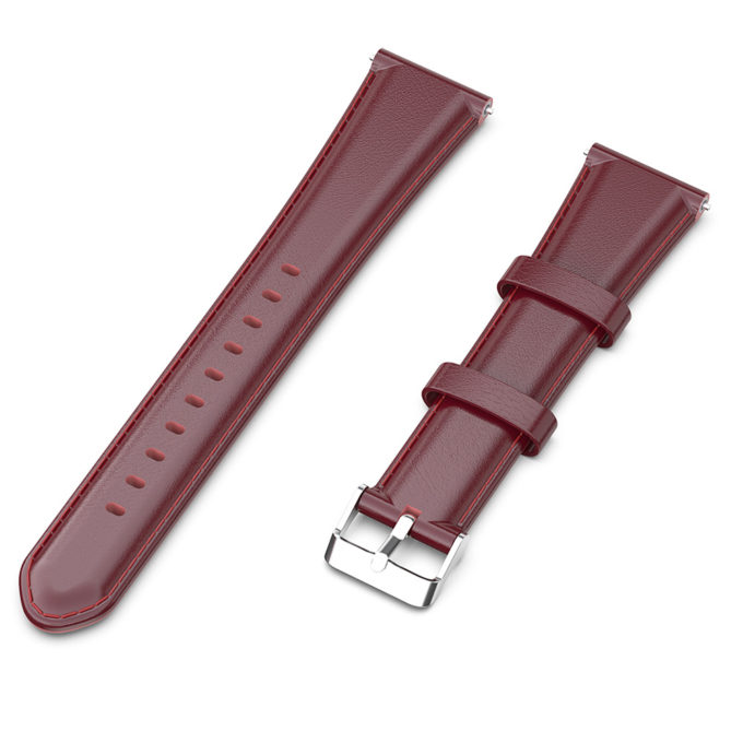G.l4.4 Angle Burgundy StrapsCo Leather Watch Band Strap For Garmin Forerunner 245 & Vivoactive 3