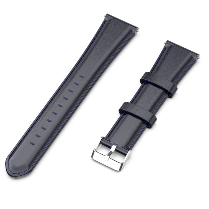 G.l4.5 Angle Blue StrapsCo Leather Watch Band Strap For Garmin Forerunner 245 & Vivoactive 3