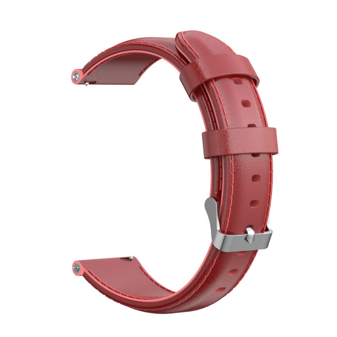 G.l4.6 Back Red StrapsCo Leather Watch Band Strap For Garmin Forerunner 245 & Vivoactive 3