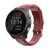 G.l4.6 Main Red StrapsCo Leather Watch Band Strap For Garmin Forerunner 245 & Vivoactive 3
