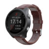 G.l4.9 Main Brown StrapsCo Leather Watch Band Strap For Garmin Forerunner 245 & Vivoactive 3