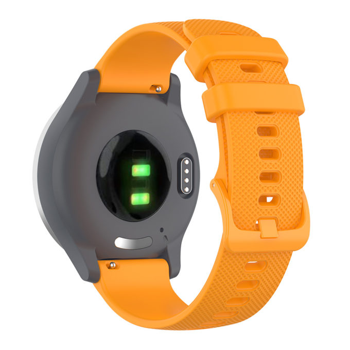 G.r42.12 Back Orange StrapsCo Silicone Rubber Watch Band Strap For Garmin Vivomove 3S & Vivoactive 4S