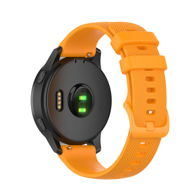 G.r43.12 Back Orange StrapsCo Silicone Rubber Watch Band Strap For Garmin Vivoactive 4