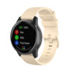 G.r43.17 Main Beige StrapsCo Silicone Rubber Watch Band Strap For Garmin Vivoactive 4