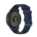 G.r43.5 Back Navy Blue StrapsCo Silicone Rubber Watch Band Strap For Garmin Vivoactive 4