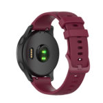 G.r43.6 Back Wine Red StrapsCo Silicone Rubber Watch Band Strap For Garmin Vivoactive 4