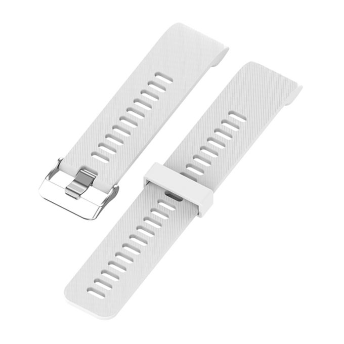 G.r44.22 Angle White StrapsCo Silicone Rubber Watch Band Strap For Garmin Forerunner 30 & 35