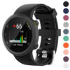 G.r45.1 Gallery Black StrapsCo QuickFit 22 Silicone Rubber Watch Band Strap For Garmin Forerunner 4545S & Swim 2